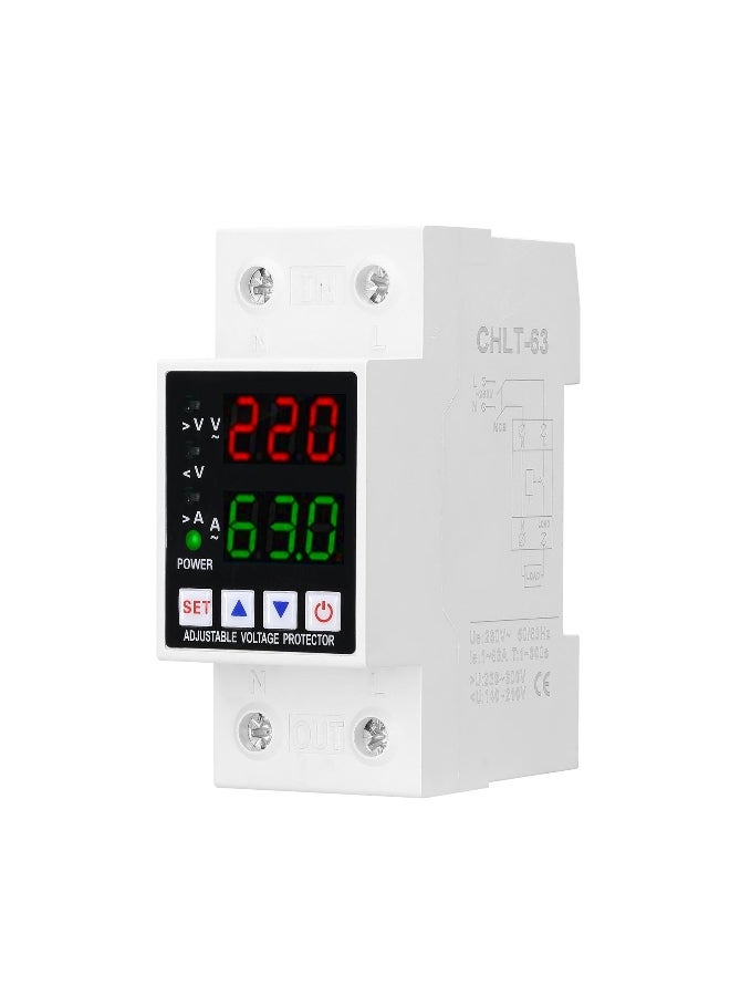 Dual Display Adjustable Voltage Protector Intelligent Over-voltage Under-voltage Over-current  - Image 1