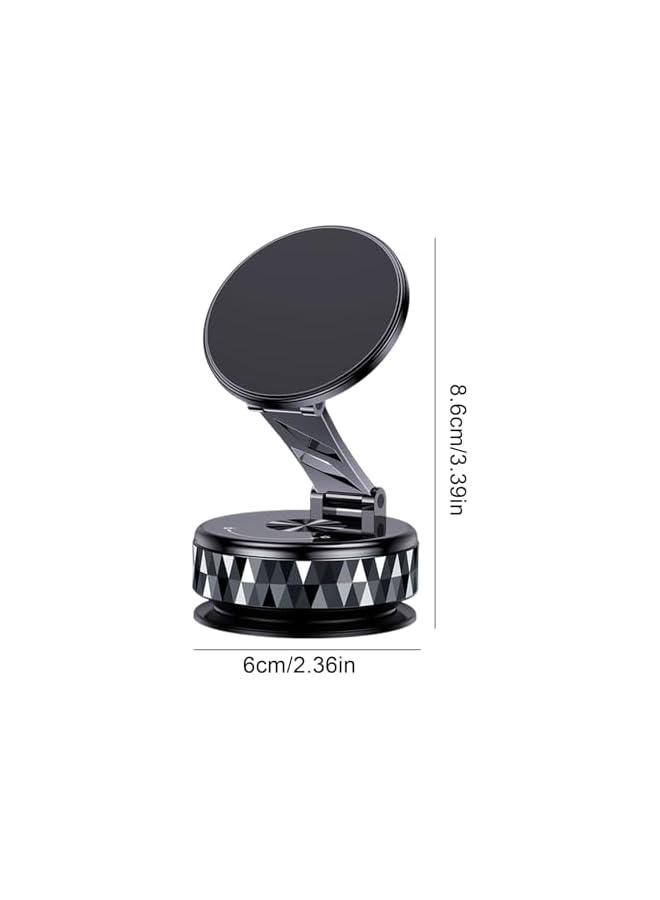 S-TOP Magnetic Car Phone Holder, Vacuum Suction Cup Dash Mount, 3.39 Inches 360° Rotating Smartphone Stand & Automotive Design, Interior Accessory for Dashboard, Gym, Desktop Use - Image 4