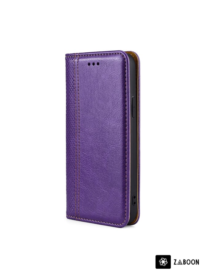 Zaboon Protective Case For Honor V40 Skin Feel Crocodile Texture Magnetic Clasp PU Leather - Image 2