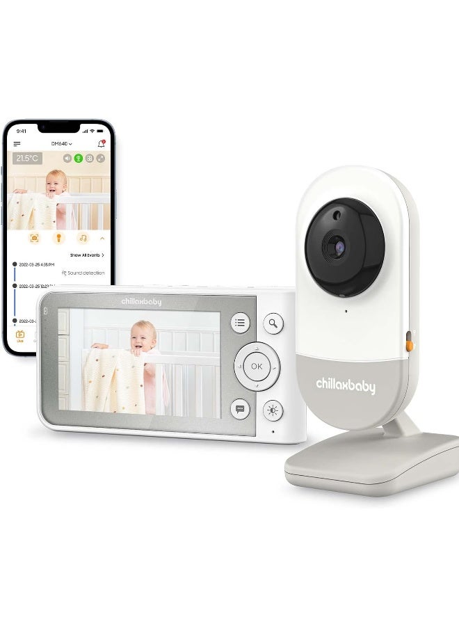 Chillax baby - Daily Baby-WiFi Streaming 2-Way Talk 4.3 Screen Baby Monitor with Secured HD Camera (720p) Night Vision-Powered by 5GenCare - Image 1