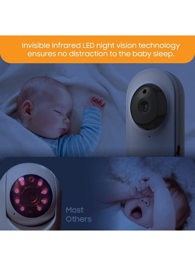 Chillax baby - Daily Baby-WiFi Streaming 2-Way Talk 4.3 Screen Baby Monitor with Secured HD Camera (720p) Night Vision-Powered by 5GenCare - Image 2