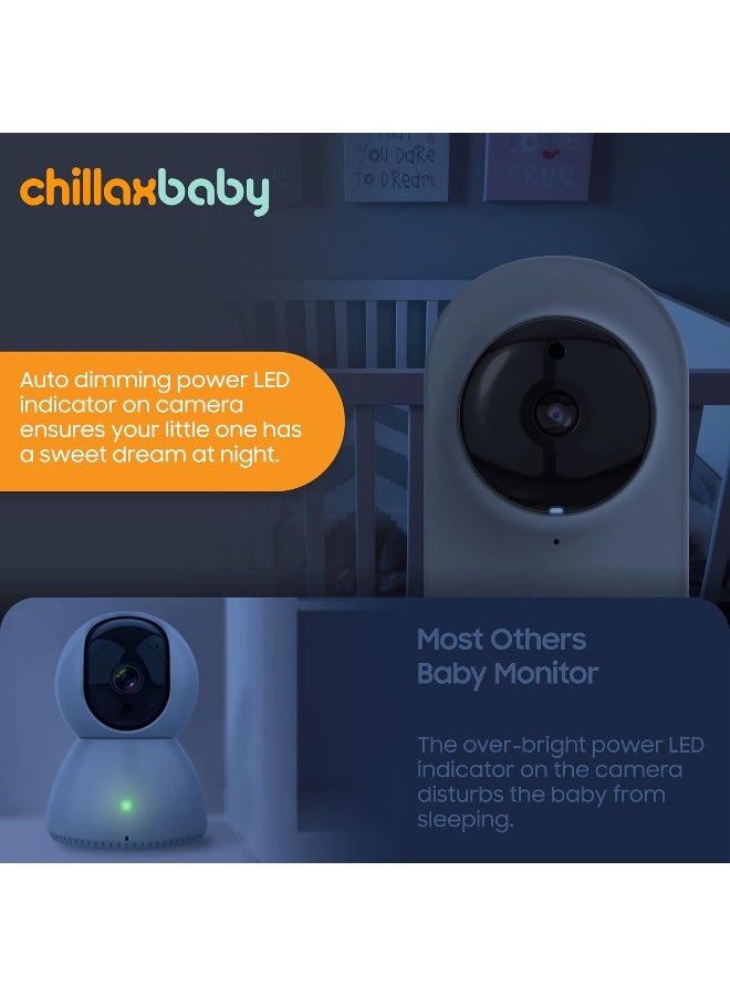 Chillax baby - Daily Baby-WiFi Streaming 2-Way Talk 4.3 Screen Baby Monitor with Secured HD Camera (720p) Night Vision-Powered by 5GenCare - Image 3