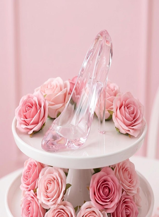 IMIKEYA Crystal Slipper Shoe Sculpture 5.5in×4.3in Acrylic Princess High Heels Shoes Sculpture Wedding Figurines for Girls Coming-of-Age Ceremony Birthday Party Tiered Tray Decor - Image 3