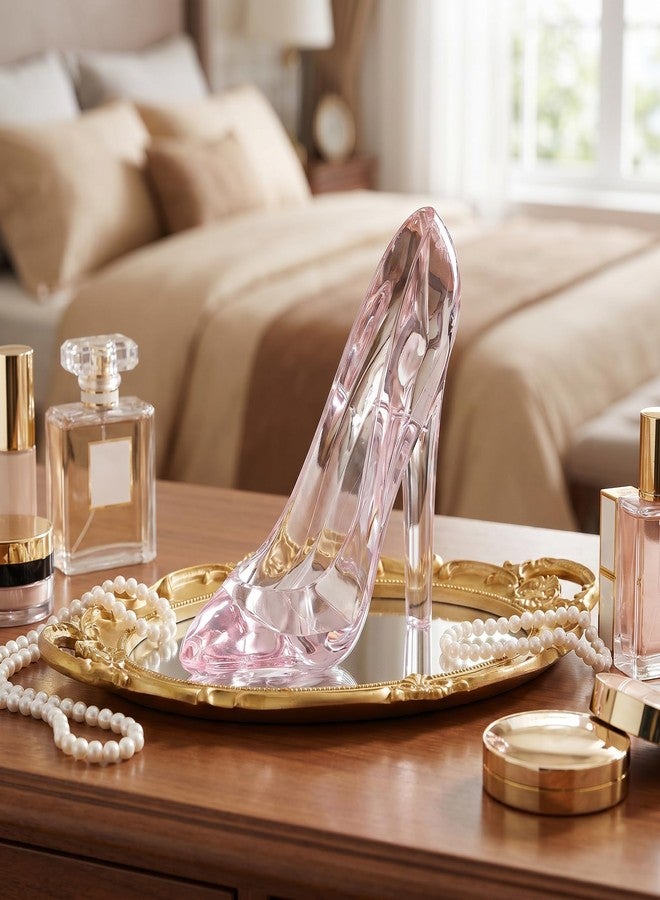 IMIKEYA Crystal Slipper Shoe Sculpture 5.5in×4.3in Acrylic Princess High Heels Shoes Sculpture Wedding Figurines for Girls Coming-of-Age Ceremony Birthday Party Tiered Tray Decor - Image 2