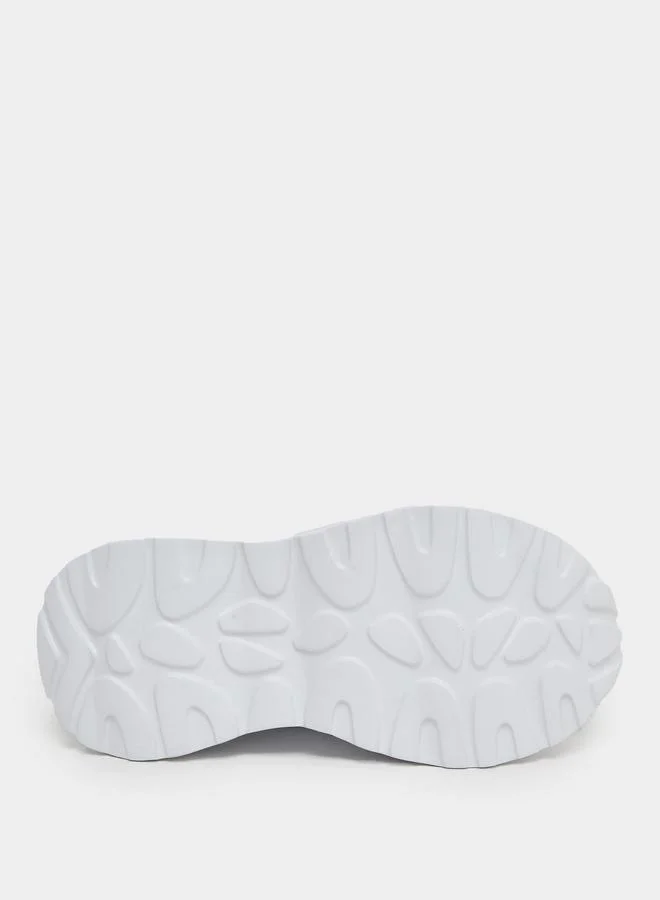 Styli Styli Textured Sneakers with Hook and Loop Closure