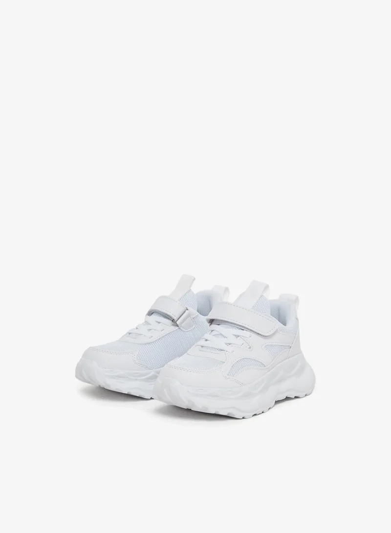 Styli Active Textured Sneakers with Hook and Loop Closure