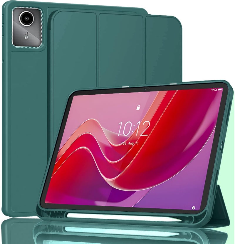 ProElite Cover for Lenovo Tab M11 case Cover, Soft Flexible Flip Case Cover with Pen Holder for Lenovo Tab M11 11 inch with Auto Sleep Wake [Recoil Series] - Green - Image 1