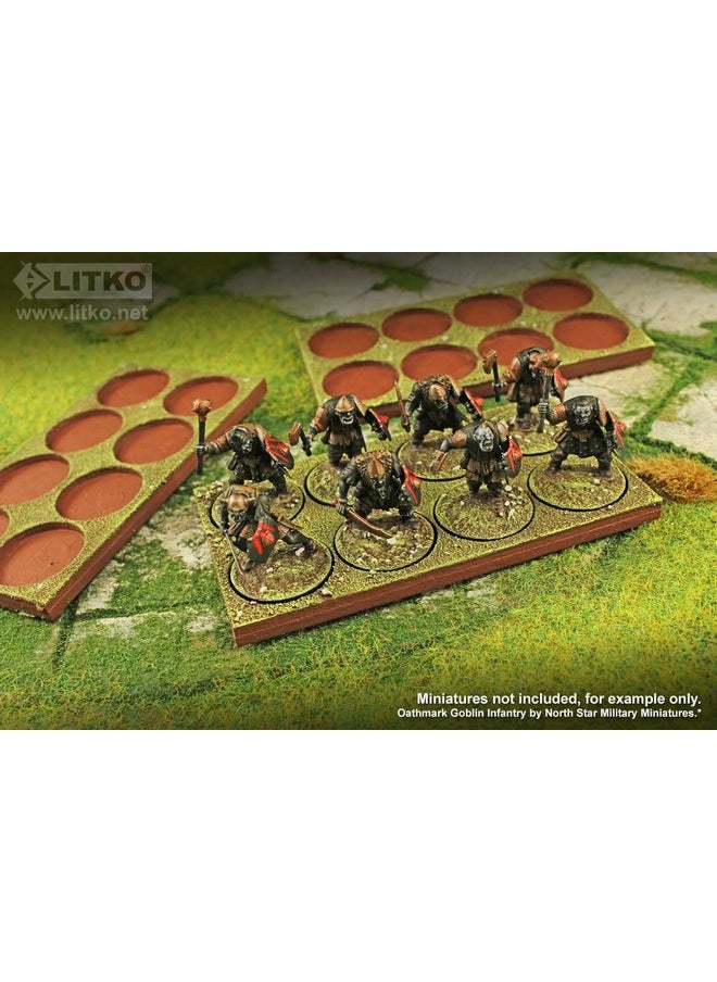 LITKO LITKO Ring War Unit Tray for 25mm Circle Bases, Compatible with War of The Ring (3)  - Image 2