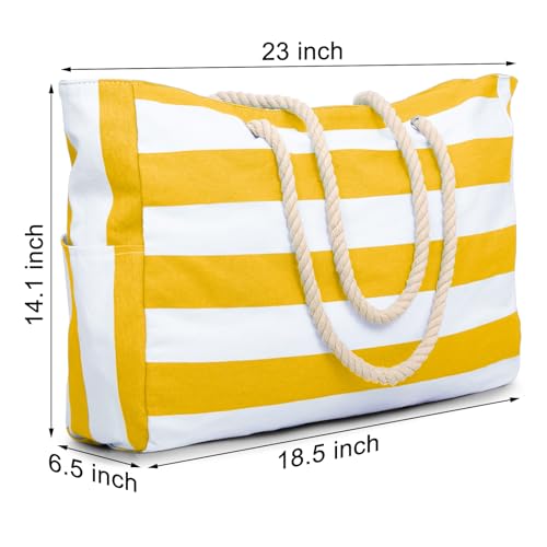 Becokan Beach Bags for Women Large Waterproof Beach Tote Bag Zipper Beach Bags Waterproof Sandproof Swim Pool Bag Large Tote - Image 4
