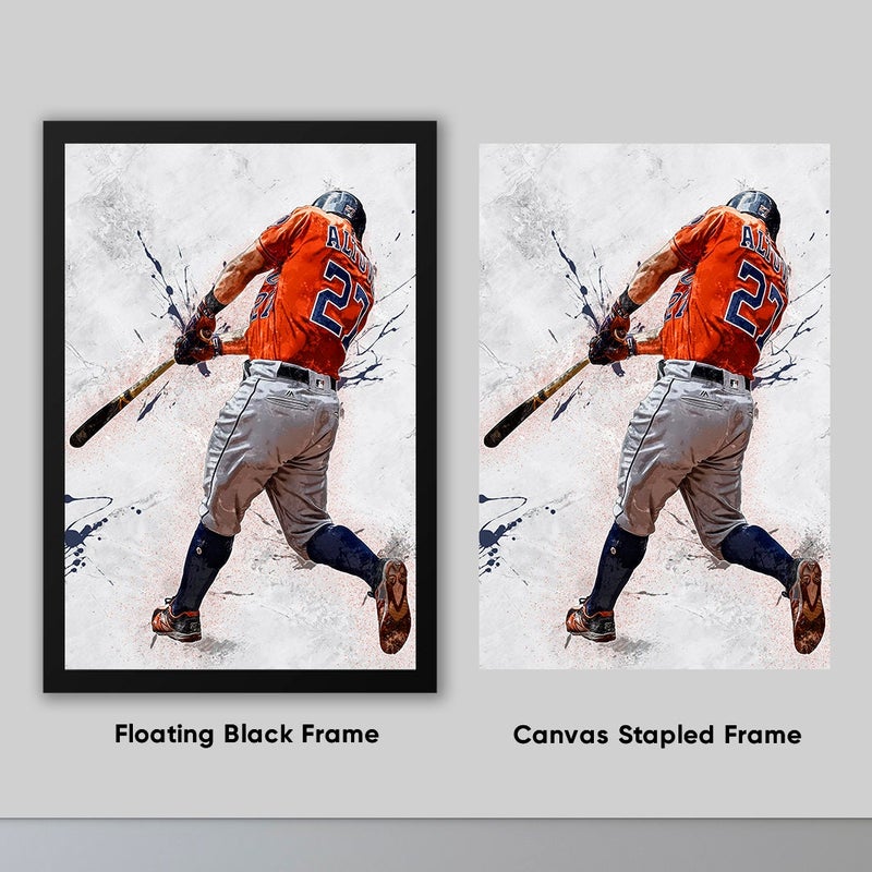 TNESSENTIAL Jose Altuve Wall Art Houston Astros Framed Canvas Poster Baseball Wall Art Print MBL Artwork Home Decor E29 Birthday Gift - Image 2