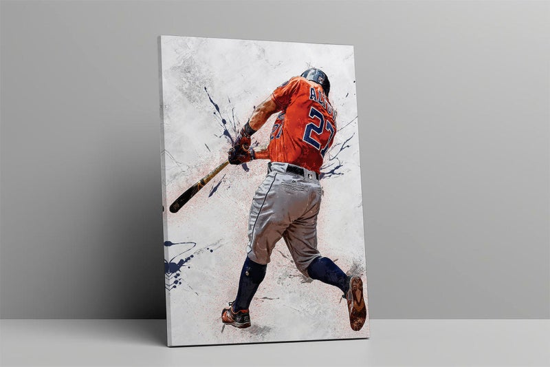 TNESSENTIAL Jose Altuve Wall Art Houston Astros Framed Canvas Poster Baseball Wall Art Print MBL Artwork Home Decor E29 Birthday Gift - Image 4