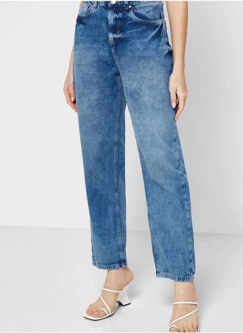 Ginger Acid Wash Straight Fit Jeans
