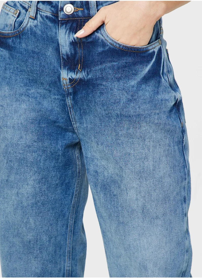 Ginger Acid Wash Straight Fit Jeans