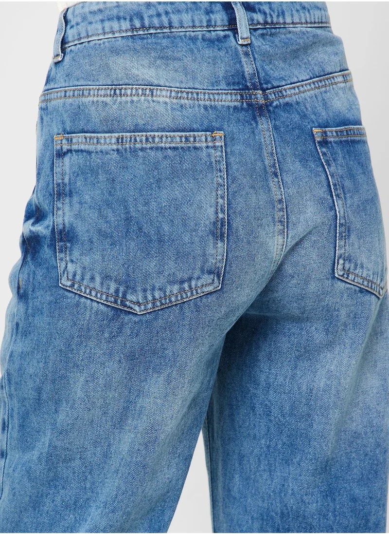 Ginger Acid Wash Straight Fit Jeans