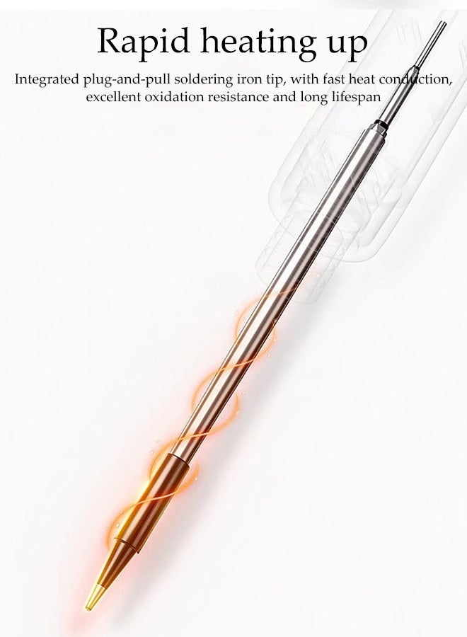 DUNISO Soldering Iron Kit,USB Portable Intelligent Electric Soldering Iron Multifunctional Soldering Welding Pen with 300-450℃ Temperature Adjustment Function,Fast Heating for Soldering Repairing and Maintenance Use - Image 3