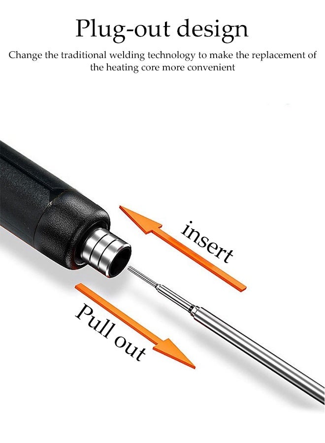 DUNISO Soldering Iron Kit,USB Portable Intelligent Electric Soldering Iron Multifunctional Soldering Welding Pen with 300-450℃ Temperature Adjustment Function,Fast Heating for Soldering Repairing and Maintenance Use - Image 4