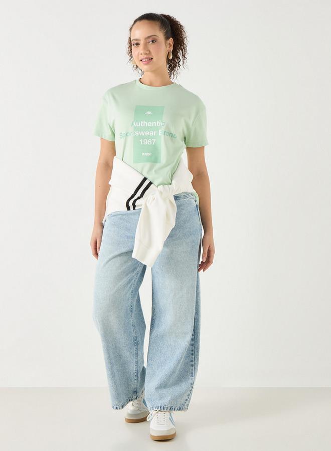 Kappa Printed T-shirt with Crew Neck and Short Sleeves - Image 2