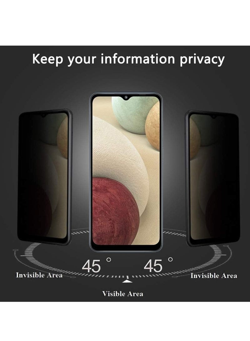 MIGOFAST Galaxy A12 Privacy Screen Protector 3D Curved 5D Touch] Anti Spy 9H Tempered Glass Edge to Edge Full Cover Screen Protector Anti Fingerprint Full Coverage Sccreen Protector For Galaxy A12 - Image 4