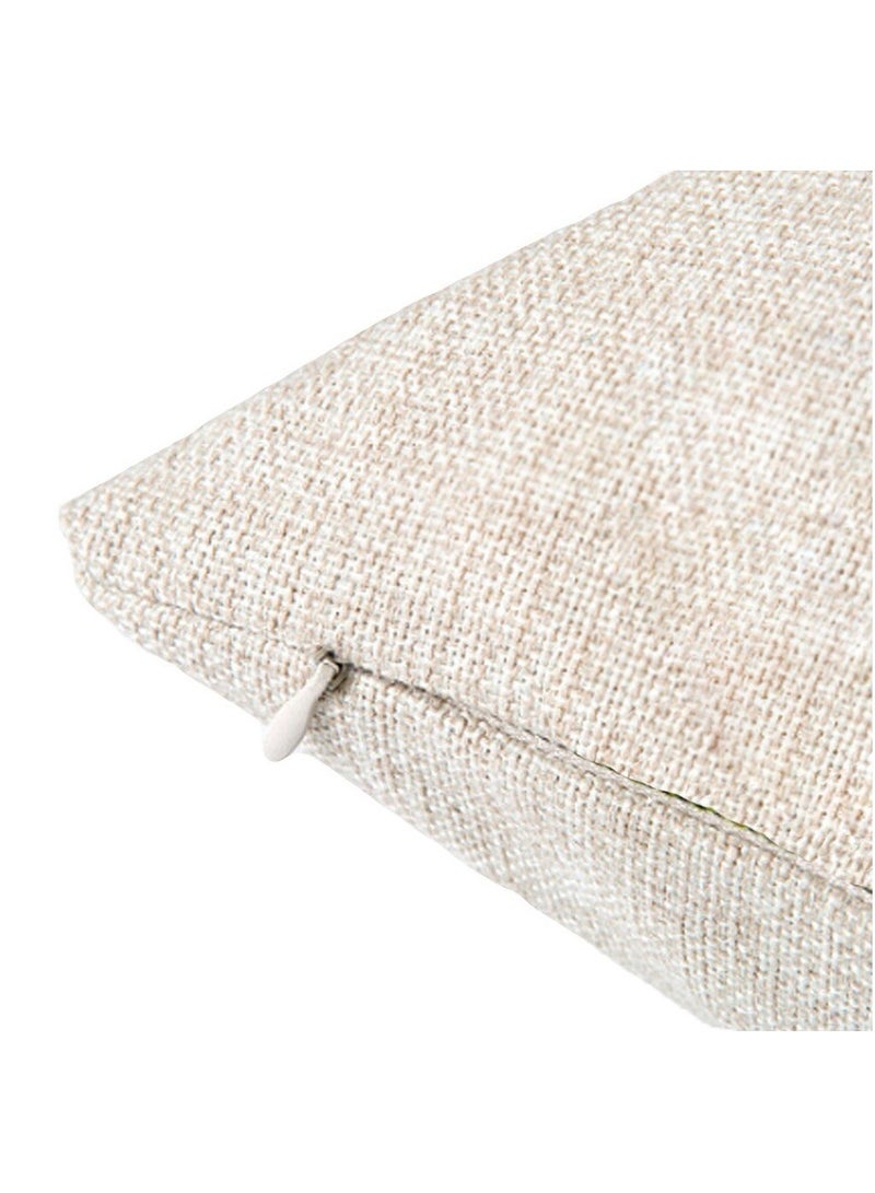 SOLARAE Vintage Geometric Print Linen Throw Pillow Cover, Retro Cushion Case for Home, Living Room, Couch, Bed, Office, and Car - 18 x 18 Inch (Green) - Image 5