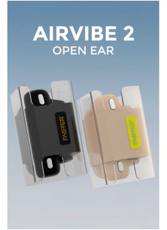Faster Airvibe 2 Open Ear Wireless Earbuds with Noise Cancellation (ENC) - 8 Hours Playtime with Bluetooth 5.3 - HiFi Stereo Sound - Sports Earhooks Bluetooth Earphones - For Exercise, Gym - Compatible with iPhone & Android (Beige)  - Image 3
