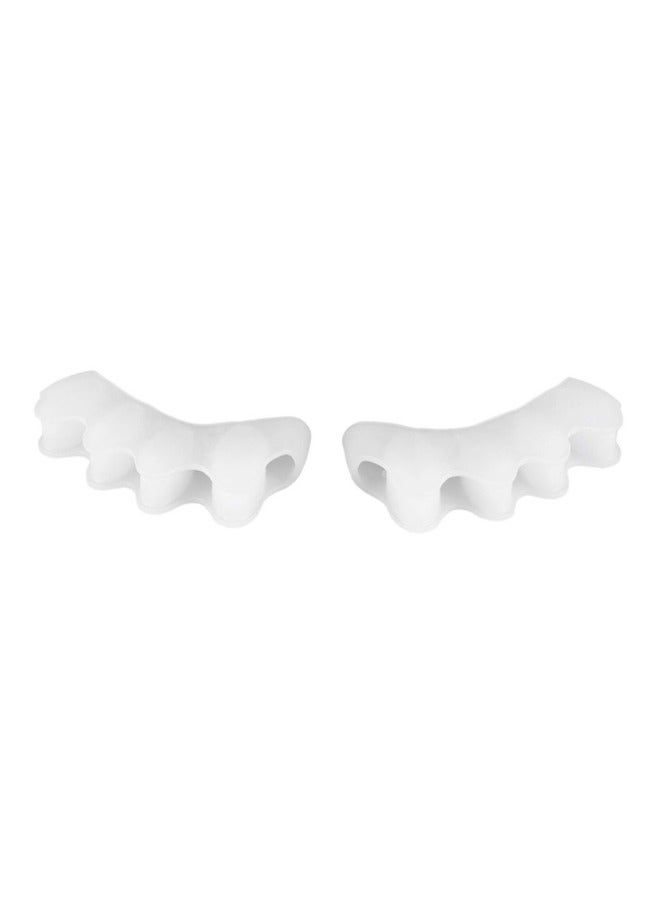 2-piece hallux valgus separator with big toe silicone toe overlap and five-toe separation separator