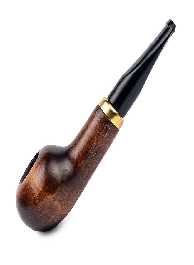 Dr Watson Dr. Watson - Small Wooden Tobacco Pipe, Hand Carved, Comes with Pouch, Boxed (Brown) - Image 1