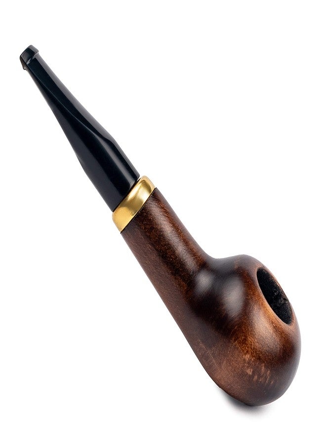 Dr Watson Dr. Watson - Small Wooden Tobacco Pipe, Hand Carved, Comes with Pouch, Boxed (Brown) - Image 2