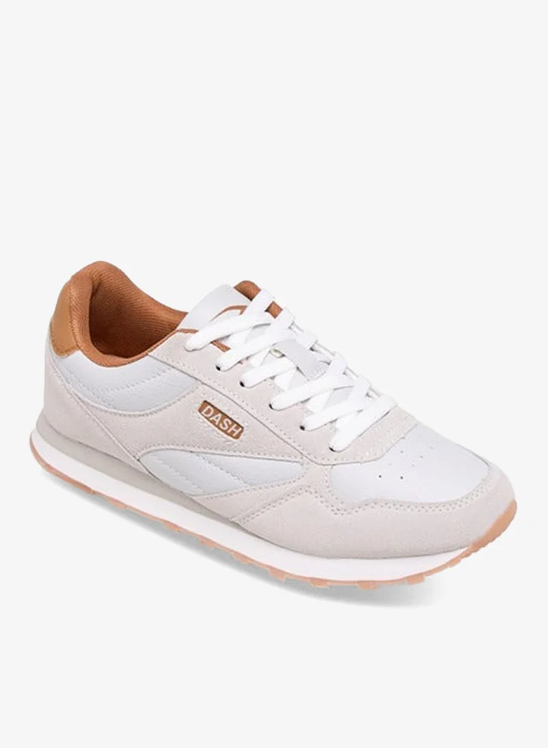 Dash Women Panelled Sneakers with Lace-Up Closure