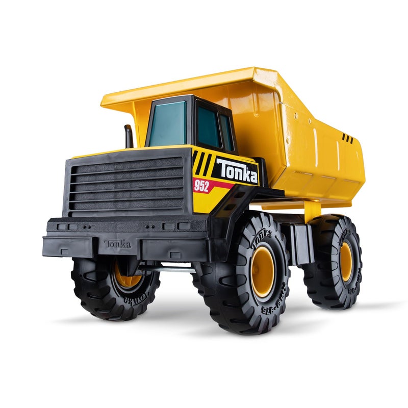 Tonka Steel Classics Mighty Dump Truck - Made with Steel & Sturdy Plastic, Yellow Toy Construction Truck, Boys and Girls, Kids, Toddlers, Ages 3+ - Image 1