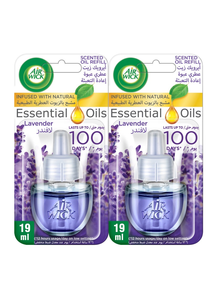 Air Wick Scented Oil Diffuser Refill Lavender Fragrance Pack of 2  - Image 1