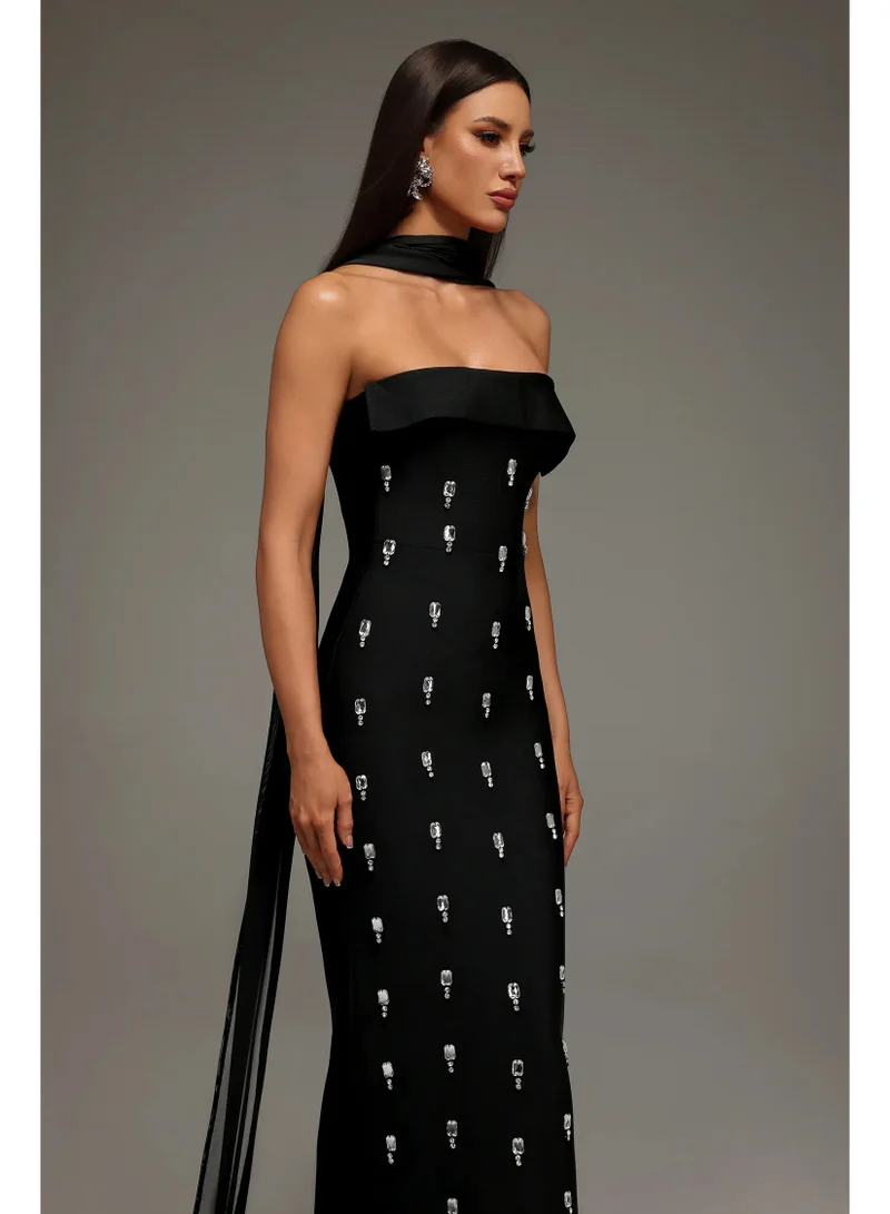 Bella Barnett  Nadja Sleeveless Diamond Bunting Bandage Maxi Dress for Women | Best Price UAE