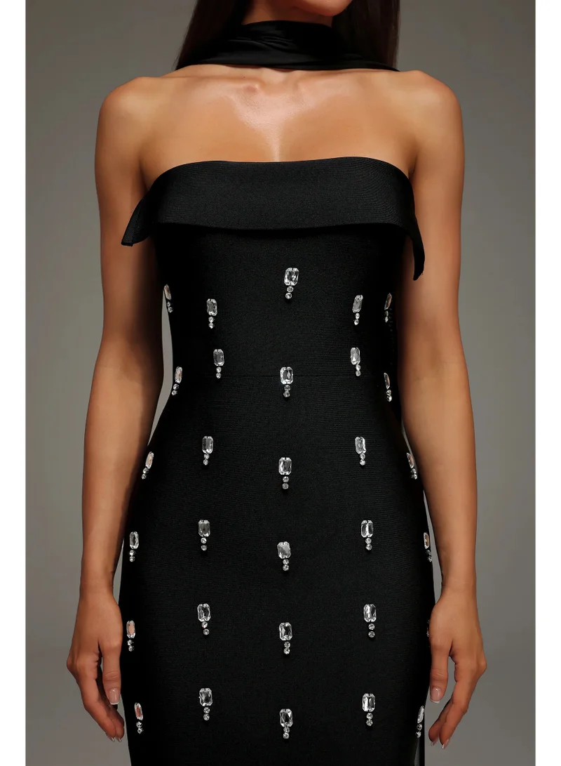 Bella Barnett  Nadja Sleeveless Diamond Bunting Bandage Maxi Dress for Women | Best Price UAE