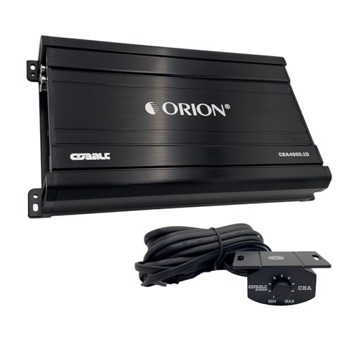 Orion مضخم صوت أحادي القناة من أوريون كوباالت CBA4500.1D للسيارات، 4500 واط، مستقر عند 2/4 أوم، فلتر تمرير منخفض وقابل للتعديل مع تعزيز الجهير، مزود طاقة MOSFET، مع زر الجهير - Image 1