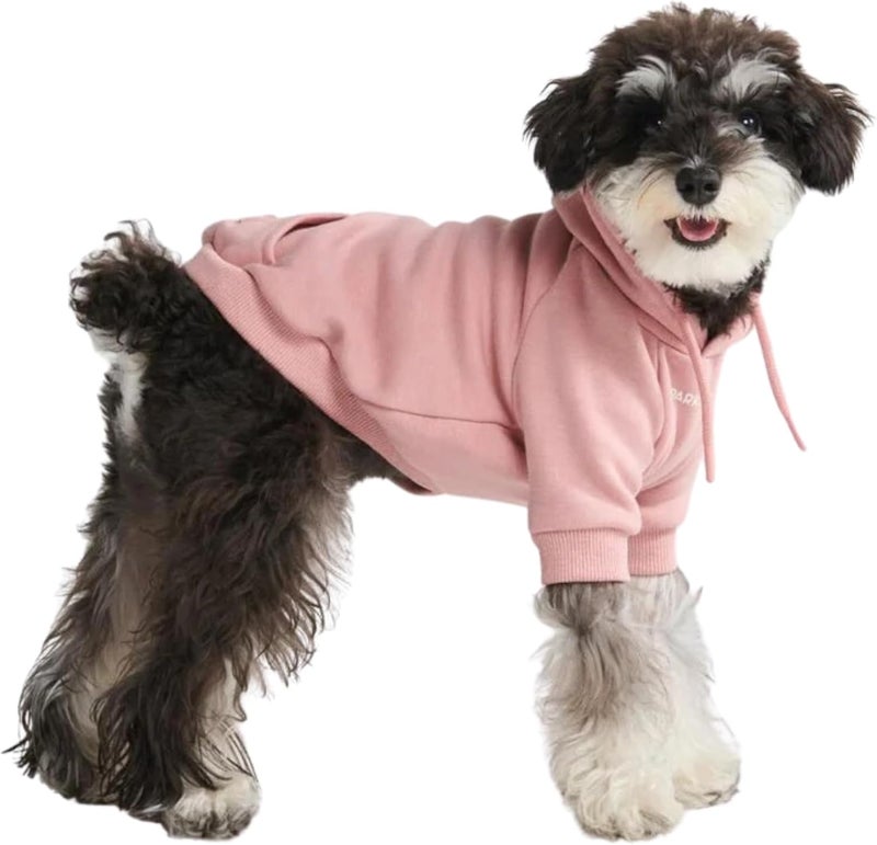Spark Paws Dog Hoodie – Premium Dog Sweater for Small, Medium, and Large Dogs | Warm Outfits for French Bulldogs, Pitbull, Puppy, Winter Jacket Alternative - Dusty Pink - M - Image 1