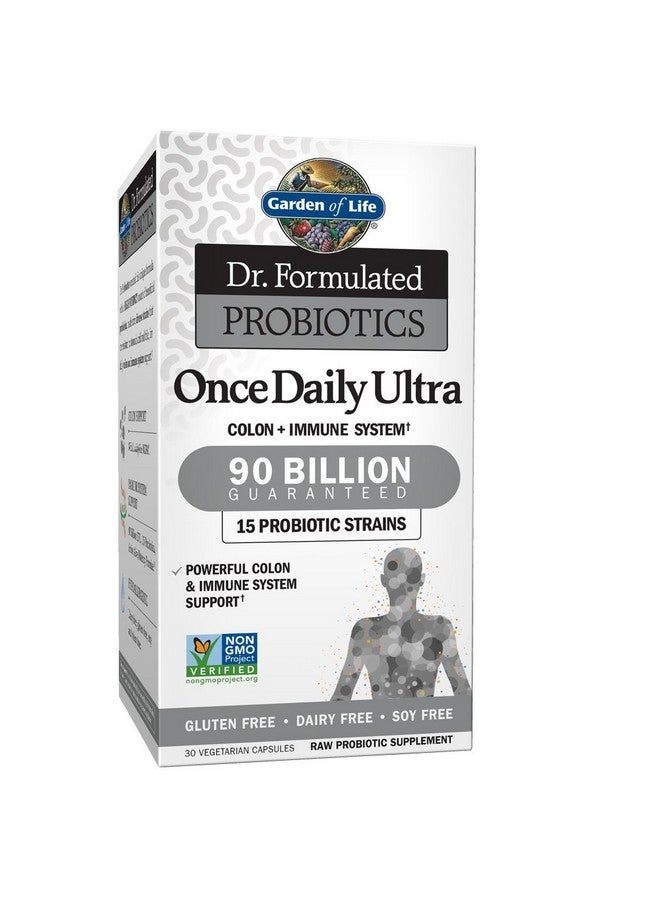 Garden of Life Probiotics for Women and Men - Dr. Formulated Once Daily Ultra 90 Billion Adult Probiotic for Digestive Health, Immune System Support, Acidophilus, Prebiotics - 30 Vegetarian Capsules - Image 1