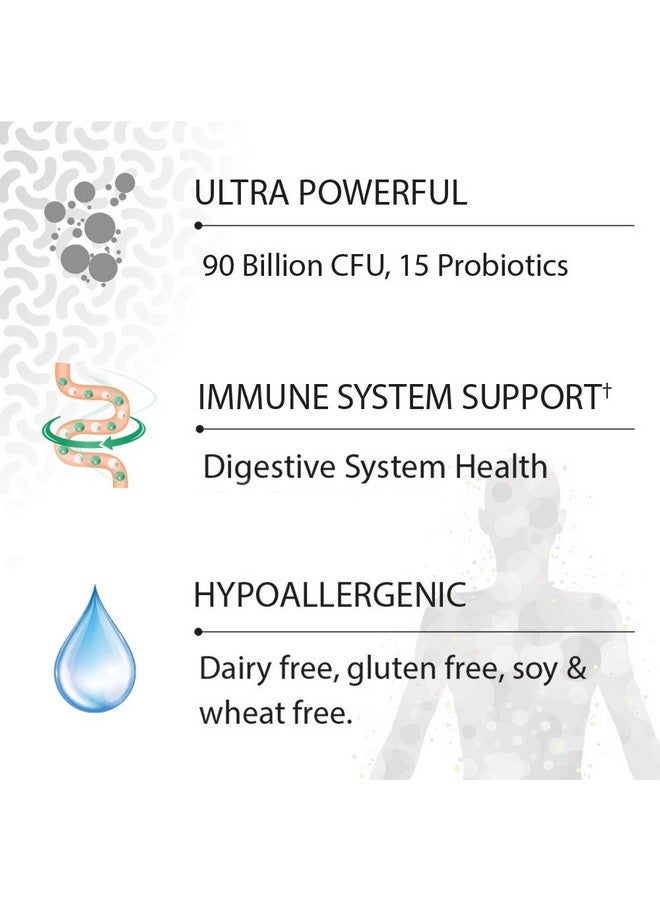 Garden of Life Probiotics for Women and Men - Dr. Formulated Once Daily Ultra 90 Billion Adult Probiotic for Digestive Health, Immune System Support, Acidophilus, Prebiotics - 30 Vegetarian Capsules - Image 3