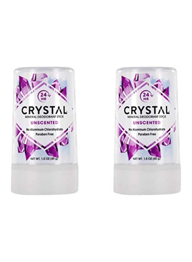 Crystal Essence Body Deodorant Travel Stick Unscented 15 oz Pack of 2 - Image 1