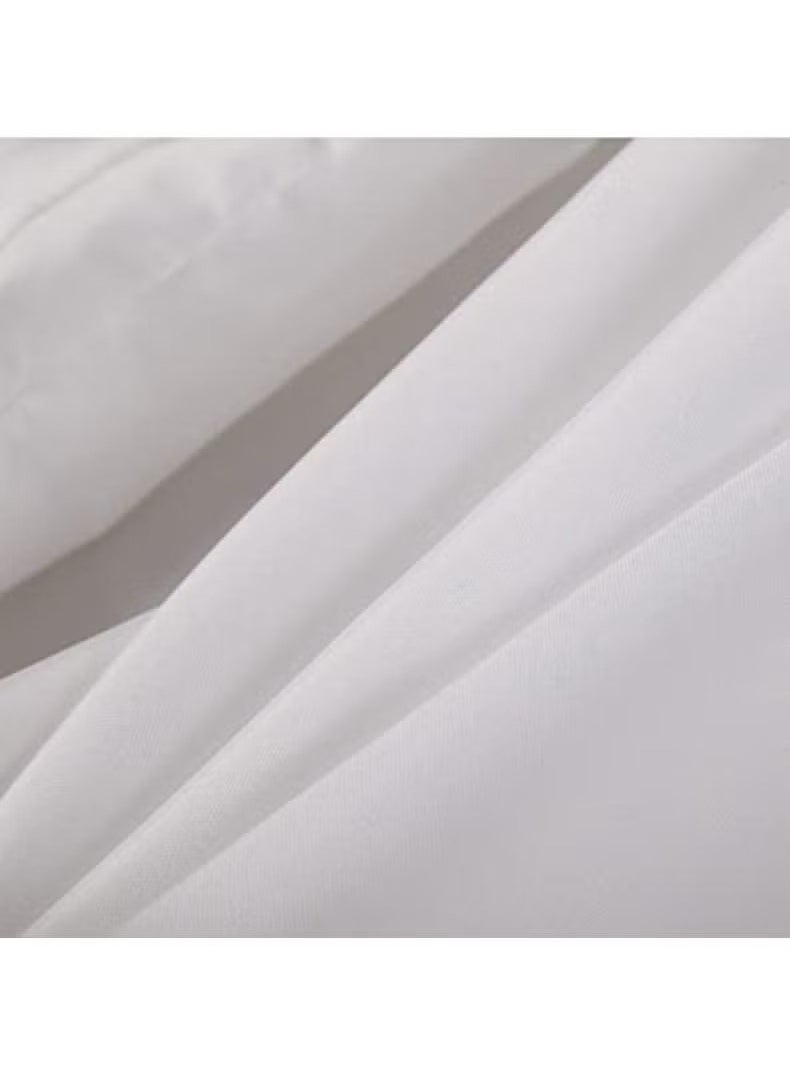 A ZONE Shower Curtain Plain White Thick Fabric European Style Waterproof Mildew-proof No Smell with 12 Hooks for Bathroom (180 x 180cm) White  - Image 2