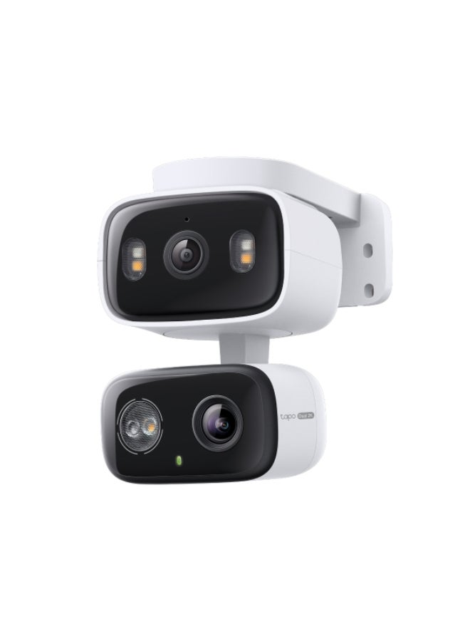 تي بي لينك كاميرا أمان داخلية/خارجية بتقنية بان/ميل عدستين Tapo TC34 2K 3MP - زاوية واسعة 130° + عدسة تليفوتو 6 مم، دوران 360°، كشف مجاني للأشخاص/المركبات، تخزين SD/سحابي، تعمل مع أليكسا وGoogle Home - Image 1