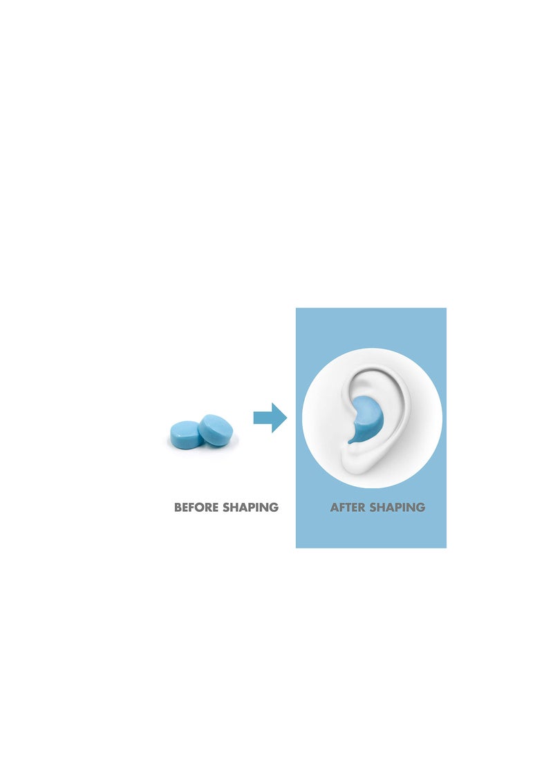 HASPRO - HASPRO [6-Pair Pack] Soft Silicone Earplugs for Sleeping, Swimming & Bathing, Anti-Snoring, Noise Cancelling Reusable Earplugs. Adults & Children (Blue) - Image 1