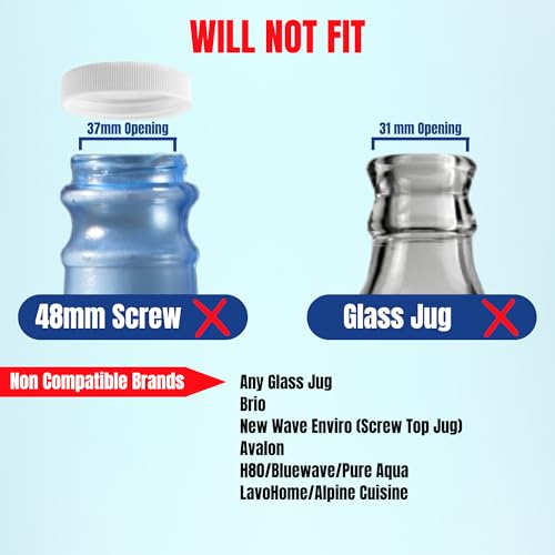 The Jug Plug Jug Plug The Original 5 Gallon Water Jug Cap Reusable - No Spill Silicone 3 & 5 Gallon Water Jug Lid Fits 55mm Bottles with a 45mm Opening - Leak-Proof 5 Gal Water Jug Cap Replacement Cover - 3 Pack - Image 3