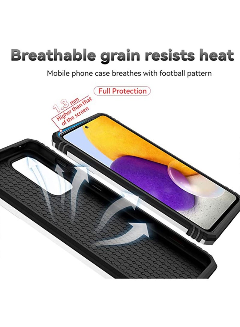 Samsung Galaxy A53 5G Case with Slide Camera Cover 360° Rotatable Magnetic Ring Holder Kickstand Heavy Duty Protective Shockproof Phone Back Cover Protector with Anti-scratch Silver - Image 5