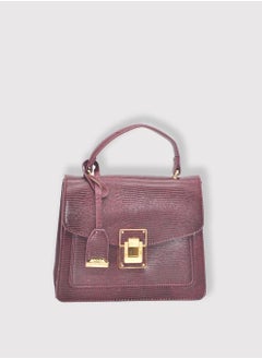 Emma Women's Mini Crossbody Bag with Top Handle -Plum Red