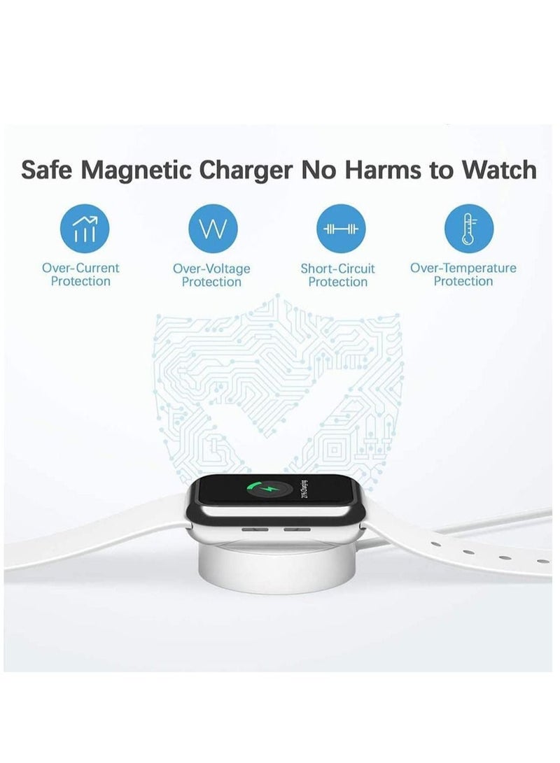 ELTRAZONE Magnetic Wireless Charging Dock Portable Smart USB Watch Charger Cable For Apple iWatch (Series 7/6/5/4/3/2) Apple watch For iPhone - White  - Image 3