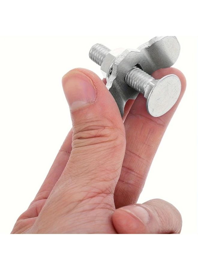 M8x60mm L Shaped Track Connector Threaded Pins Galvanized Steel With Nut For RV Truck Trailer - Image 3