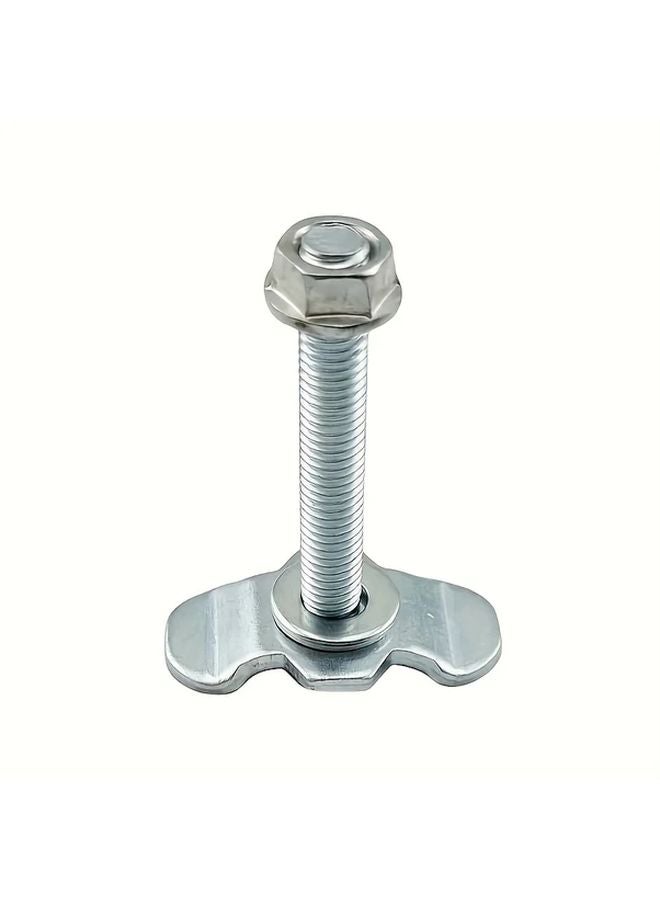 M8x60mm L Shaped Track Connector Threaded Pins Galvanized Steel With Nut For RV Truck Trailer - Image 1