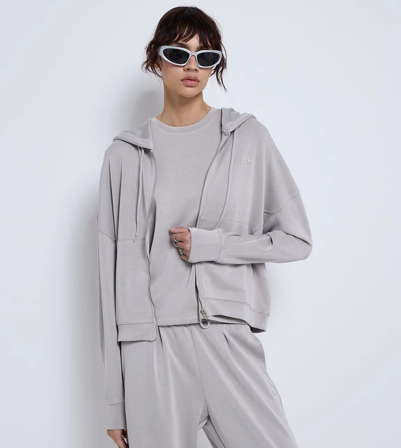 إف5 هودي نسائي بسحاب كاجوال