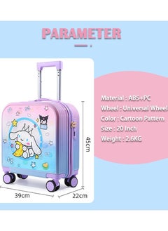 CityRiya-Long Kids' Luggage, Travel Suitcases for Girls Boys, Children's Cycling Luggage, 20" Toddler Suitcase Kid Ride Rolling, Travel Luggage Sets for Kid, Kids Ride On Suitcase, Child Carry-On Luggage  - Image 4