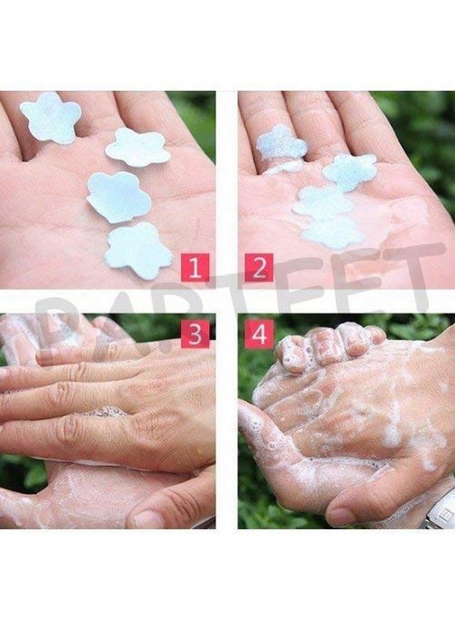 Parteet Flower Design Tube Shape Bottle Paper Soap Clean Soft Bath For Travel (Pack Of 2)(Assorted) - Image 4