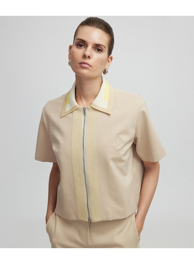 Ipekyol Relaxed Fit Mixed Media Shirt - Image 1